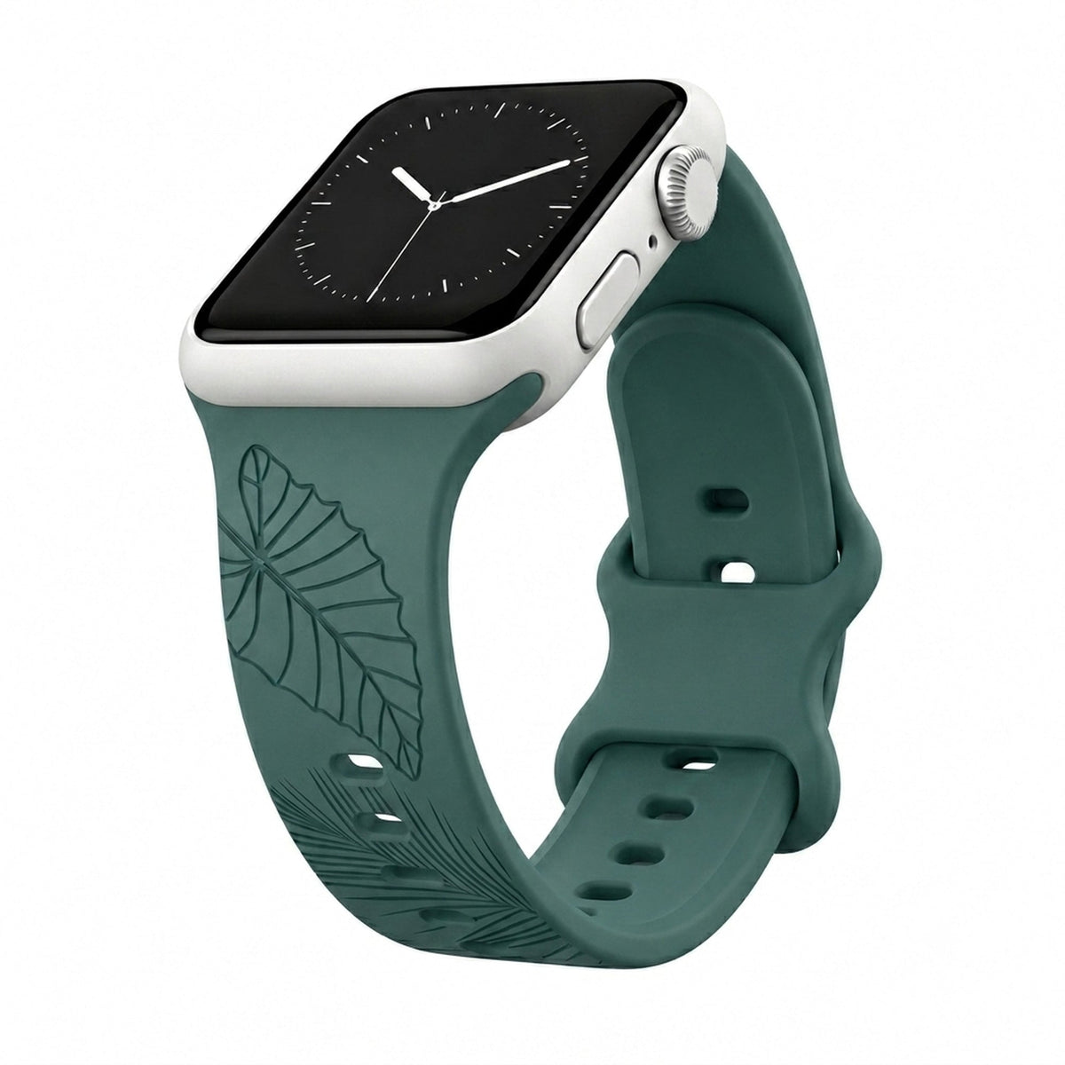 Tropical Medley Solid Engraved Silicone Watchband Compatible with Apple Watch
