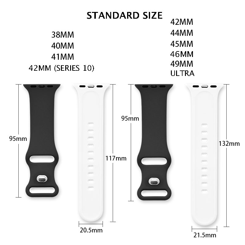 Black to White Plumeria Engraved Two-Tone Watch Band Apple Watch Compatible SMALL WATCH 38/40/41mm (42mm Series 10 & Up)
