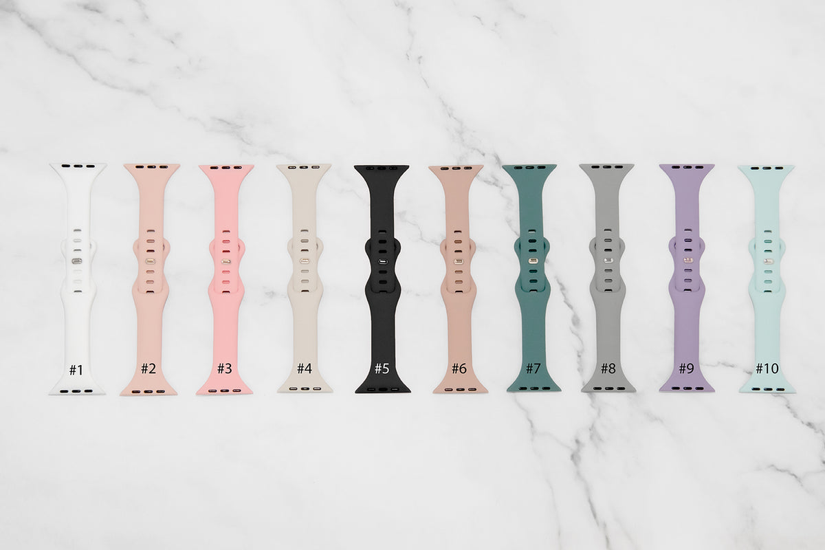 SLIM Size Engraved Apple Watch Compatible  Band - 38/40/41mm (42mm Series 10 & 11) & 49/46/45/44mm (42mm Series 1-3)